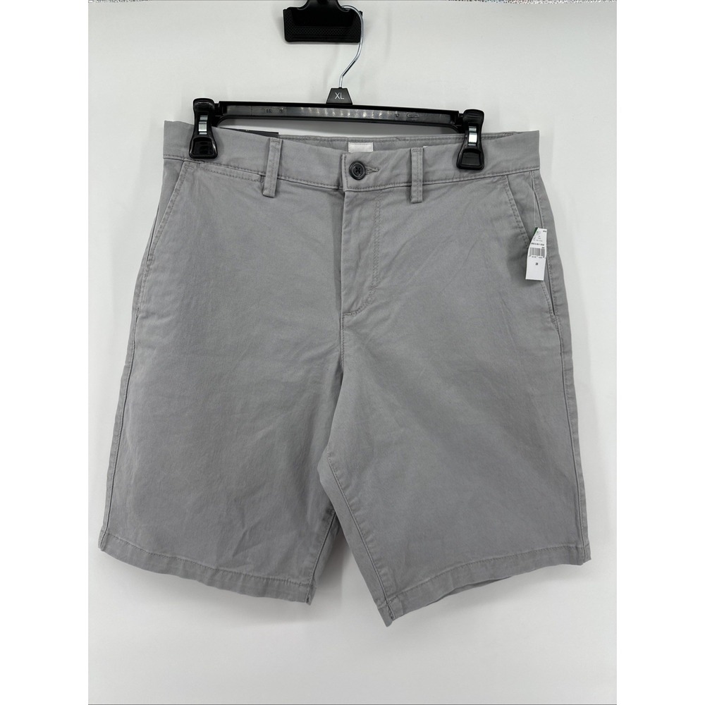 Gap Essential Khaki Shorts Mens 28 Gray 10" Chino GapFlex Stretch Casual Preppy